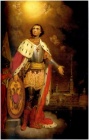 Мерная икона с изображением Святого благоверного князя Александра Невского.